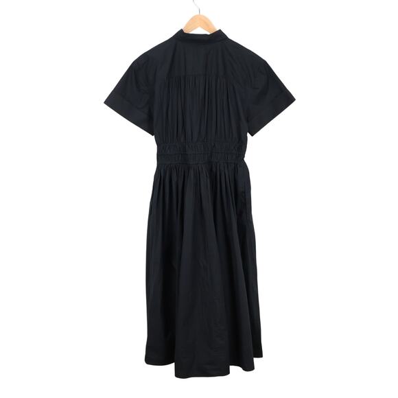 J.Crew Elena Midi Shirtdress Cotton Poplin Black Size 6 NWOT - Picture 6 of 8